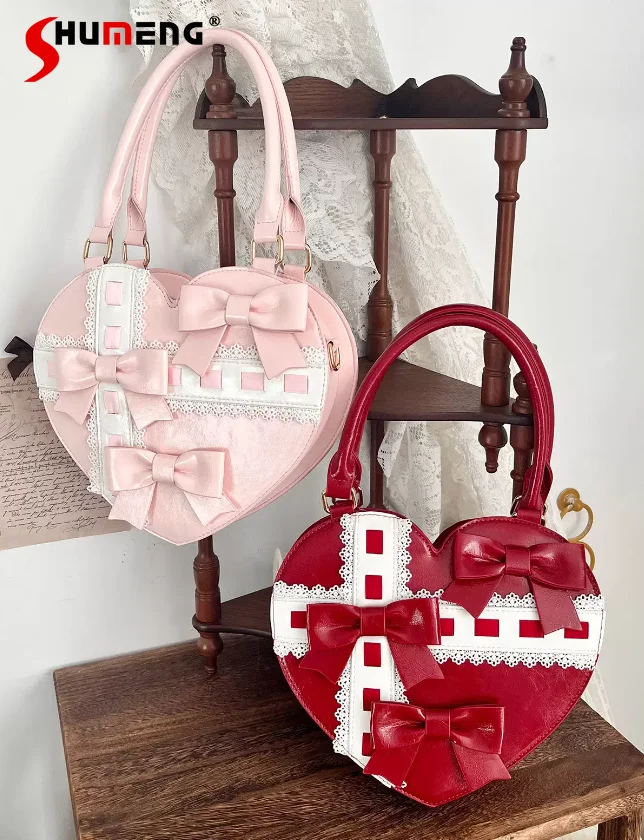 Original Japanese Sweet Lolita Pink Handbag Cute Girls Princess Heart Shape Sweet Elegant Handbag Women's Shoulder Crossbody Bag
Original Japanese Sweet Lolita Pink Handbag Cute Girls Princess Heart Shape Sweet Elegant Handbag Women's Shoulder Crossbody Bag