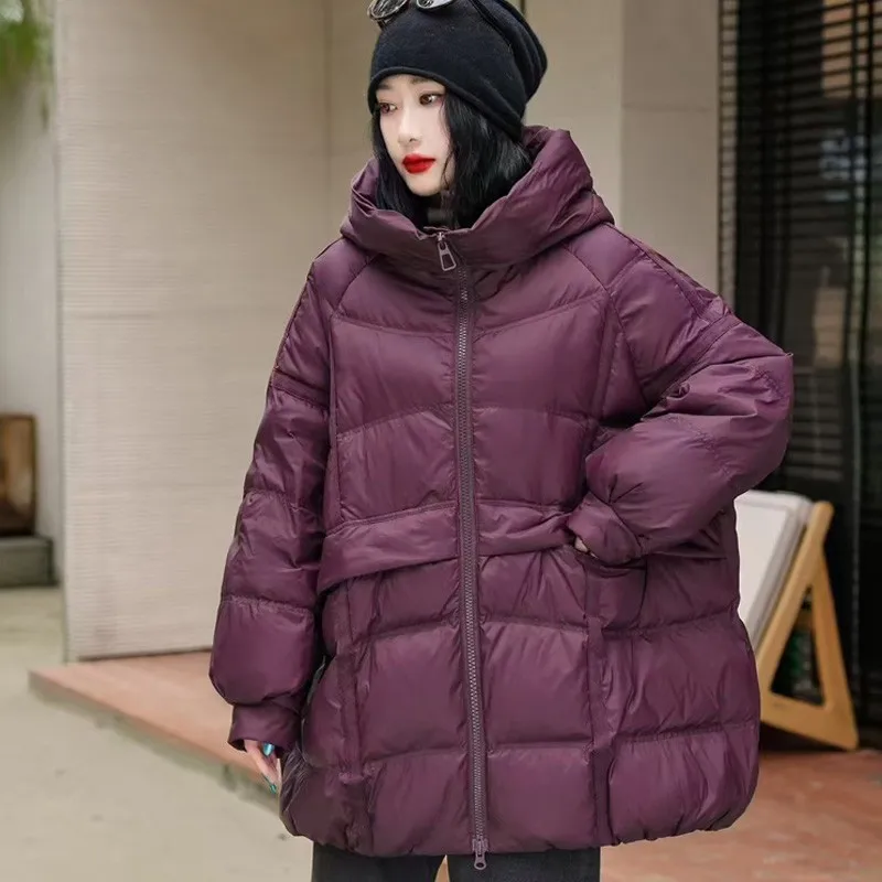 Winter Women White Duck Down Jacket Hooded Warm Oversize Puffer Coat Female Casual Loose Parkas Pocket Outerwear Jacket Women
Winter Women White Duck Down Jacket Hooded Warm Oversize Puffer Coat Female Casual Loose Parkas Pocket Outerwear Jacket Women