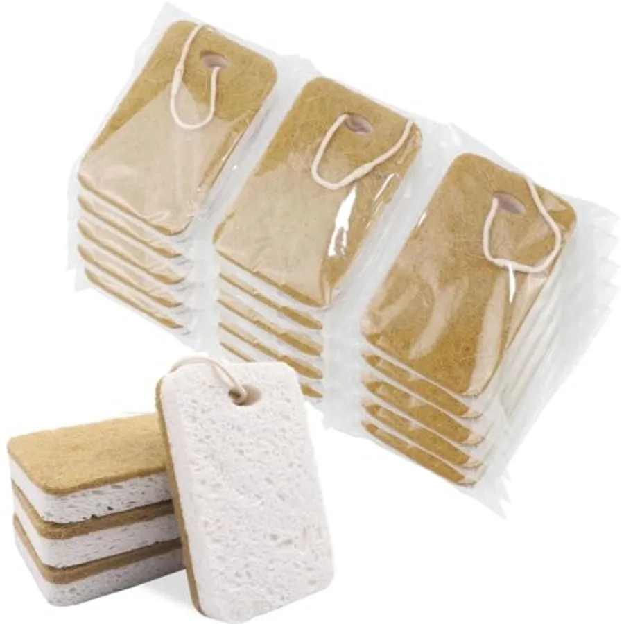 Natural Sponge, Sponges Individually Wrapped, Non Scratch Kitchen Cleaning Sponge Scouring Pad Cellulose Coconut Scrubbing Spon
Natural Sponge, Sponges Individually Wrapped, Non Scratch Kitchen Cleaning Sponge Scouring Pad Cellulose Coconut Scrubbing Spon