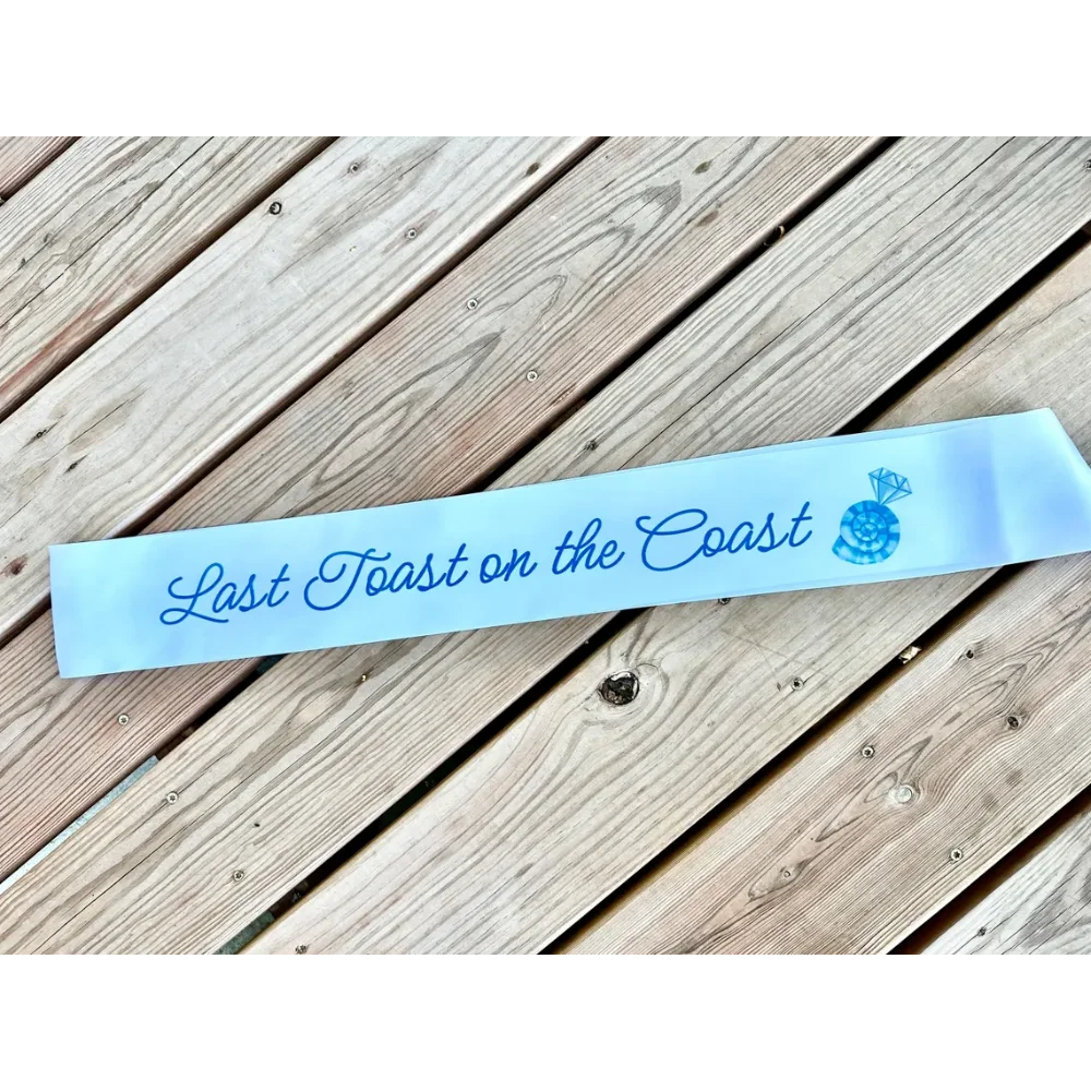 Last Toast on The Coast Bachelorette Sash Bride-to-Be Shell Decor Bridal Shower Gift & Coastal Themed Accessory Party Supplies
Last Toast on The Coast Bachelorette Sash Bride-to-Be Shell Decor Bridal Shower Gift & Coastal Themed Accessory Party Supplies