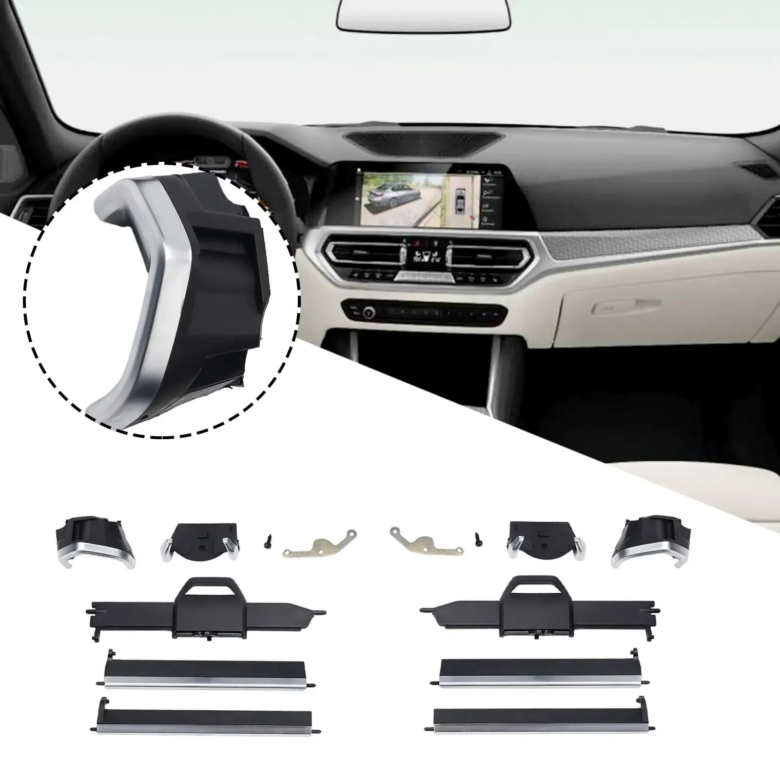 2pcs Front Left + Right AC Air Vent Grill Tab Clip Trim For BMW 1 Series F40/ 2-Series F44/ 4-Series G26 2020-2022 ABS+ PC Parts
2pcs Front Left + Right AC Air Vent Grill Tab Clip Trim For BMW 1 Series F40/ 2-Series F44/ 4-Series G26 2020-2022 ABS+ PC Parts