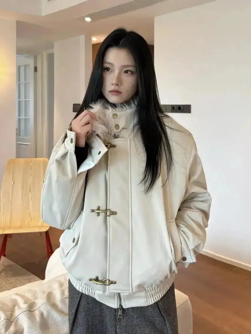 American Sle Thiened Cotton Jaet Men's Winter Harlequin PU Leather ort Coat Mountain Eagle Cotton Padded Jaet
American Sle Thiened Cotton Jaet Men's Winter Harlequin PU Leather ort Coat Mountain Eagle Cotton Padded Jaet