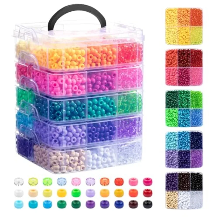 Quality Assurance 6000Pcs Pony Beads, 30 Colors 6x9MM Kandi Beads Bulk for Crafts Bracelet Making Hair Braiding Jewelry Key Cha
Quality Assurance 6000Pcs Pony Beads, 30 Colors 6x9MM Kandi Beads Bulk for Crafts Bracelet Making Hair Braiding Jewelry Key Cha