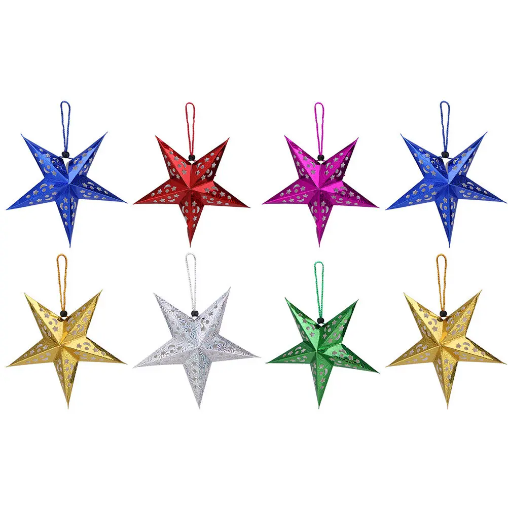 8pcs Pentagram Star Lamp Shade Golden Paper Material For Party Holiday Decor String Lights Home Interior Lighting Decoration Use
8pcs Pentagram Star Lamp Shade Golden Paper Material For Party Holiday Decor String Lights Home Interior Lighting Decoration Use