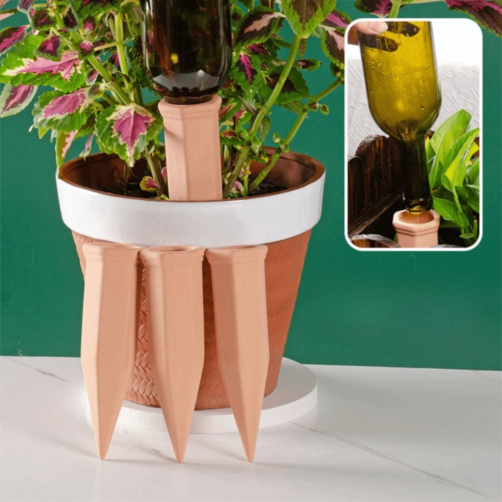 4PCS Automatic Terracotta Self Watering Spikes Effort-saving Wear-resistant Potted Plant Self-Watering Stakes Handmade
4PCS Automatic Terracotta Self Watering Spikes Effort-saving Wear-resistant Potted Plant Self-Watering Stakes Handmade