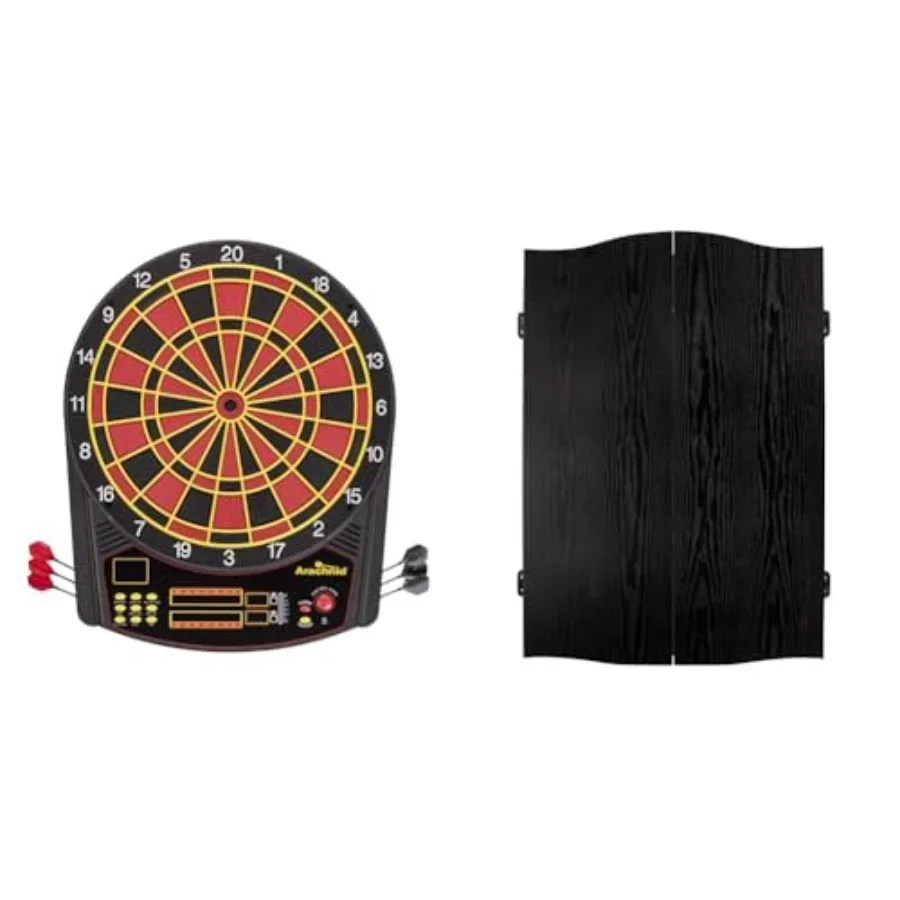 Cricket Pro 450 Electronic Dartboard for home and pub use, black wood-look cabinet, durable segmented steel wiring, bright LED
Cricket Pro 450 Electronic Dartboard for home and pub use, black wood-look cabinet, durable segmented steel wiring, bright LED