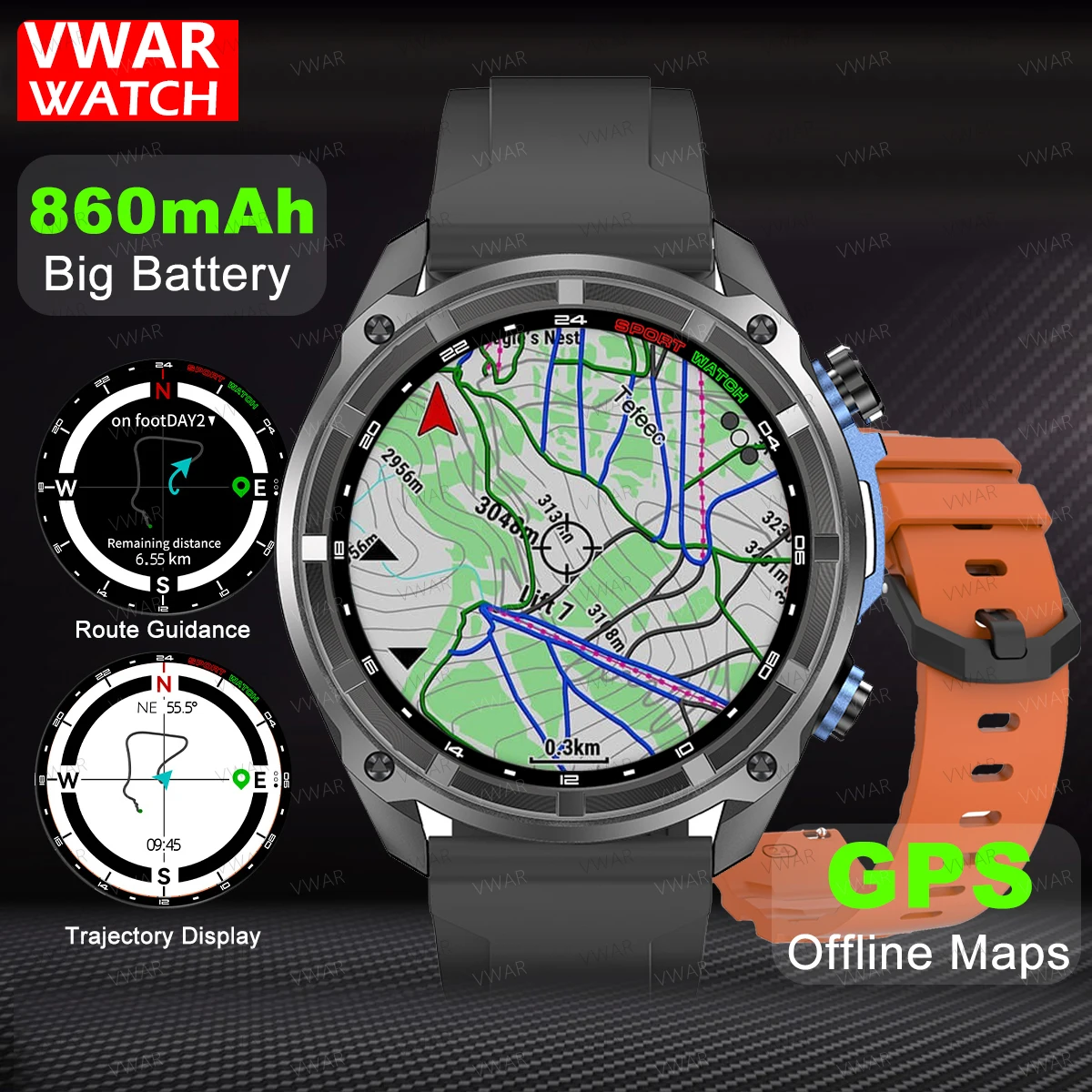 Военные 2025 новые GPS 4 ГБ памяти спортивные умные часы мужские водонепроницаемые фитнес-трекер автономные карты 860 мАч аккумулятор умные часы 3ATM
Военные 2025 новые GPS 4 ГБ памяти спортивные умные часы мужские водонепроницаемые фитнес-трекер автономные карты 860 мАч аккумулятор умные часы 3ATM