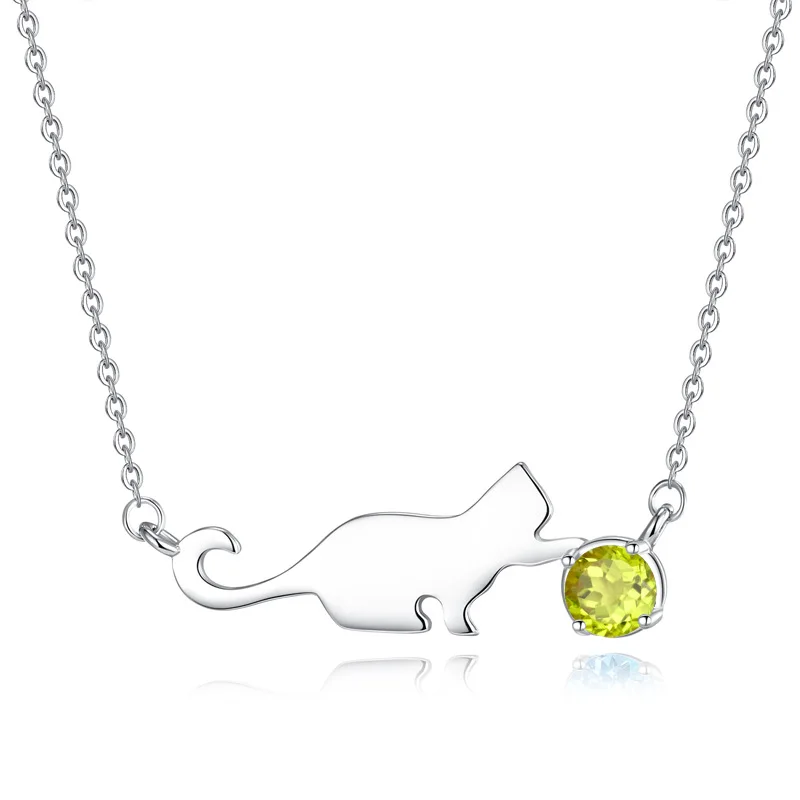 925 Sterling Silver Cat Shape Pendant Necklace for Women Topaz Citrine Garnet Amethyst Peridot Elegant Fine Jewelry Gift
925 Sterling Silver Cat Shape Pendant Necklace for Women Topaz Citrine Garnet Amethyst Peridot Elegant Fine Jewelry Gift