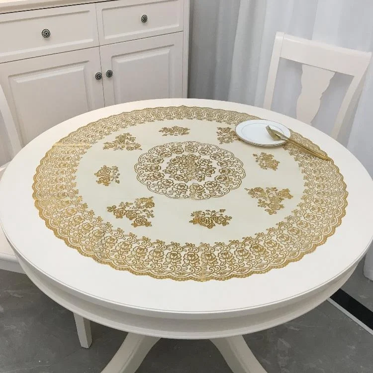 Heat Resistant round Tablecloth European Style Gold Embossed Tray Mat No-Wash Anti-Slip Dining Pad round Coffee Table Mat
Heat Resistant round Tablecloth European Style Gold Embossed Tray Mat No-Wash Anti-Slip Dining Pad round Coffee Table Mat