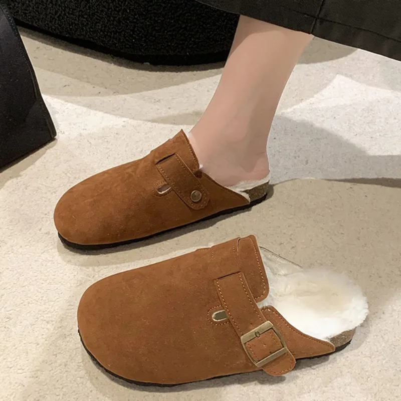 2023 Winter Warm Women's Slippers Fashion Clogs Suede Women Shoes Home Cotton Shoes New Mules Slippers with Arch Support Flats
2023 Winter Warm Women's Slippers Fashion Clogs Suede Women Shoes Home Cotton Shoes New Mules Slippers with Arch Support Flats