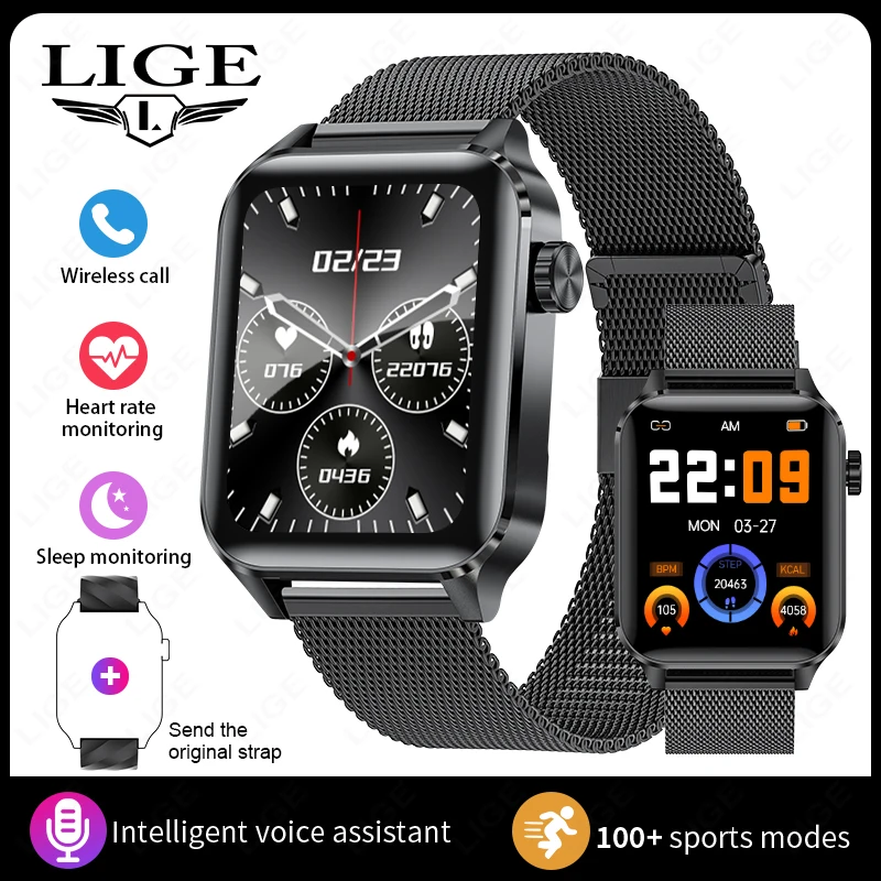 LIGE Smart Watch Sport Fitness Sleep Monitor Fashion Luxury Women's Watch Bluetooth Call Message Clearance Sale Men's Smartwatch
LIGE Smart Watch Sport Fitness Sleep Monitor Fashion Luxury Women's Watch Bluetooth Call Message Clearance Sale Men's Smartwatch