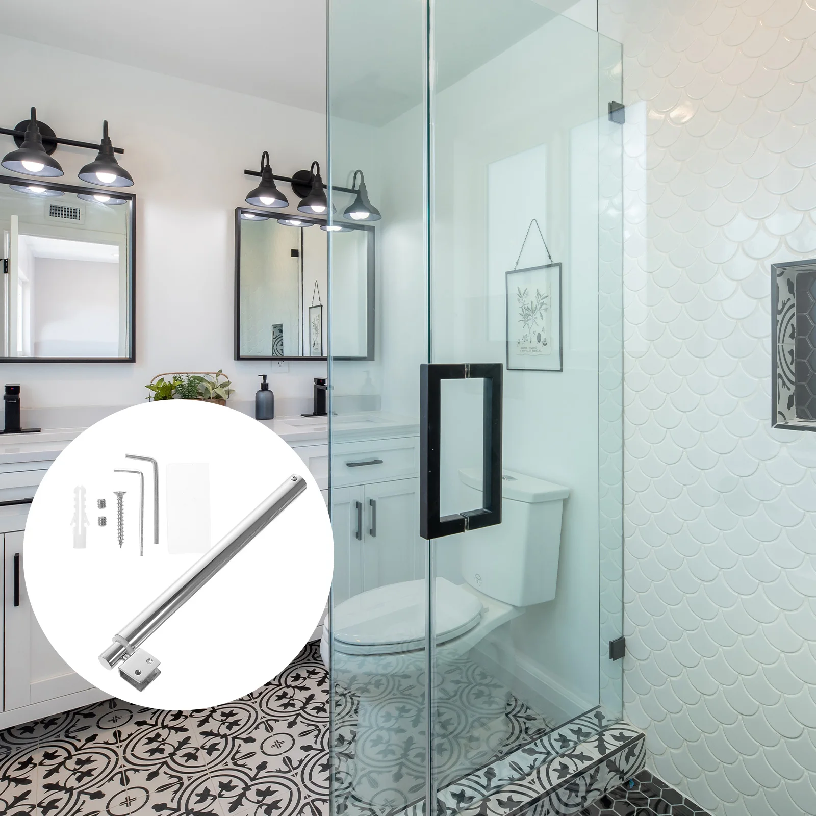 Опорный стержень из нержавеющей стали для стеклянной душевой панели, фурнитура, зеркальный процесс, безрамный дверной кронштейн, запасные части
Опорный стержень из нержавеющей стали для стеклянной душевой панели, фурнитура, зеркальный процесс, безрамный дверной кронштейн, запасные части