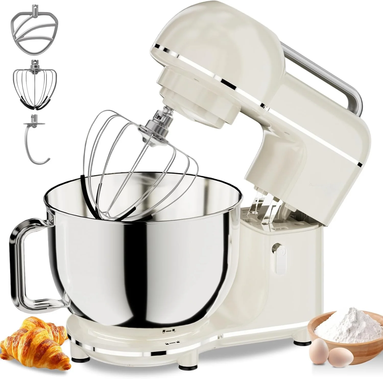Electric Stand Mixer,7.45 QT,10 Speeds with Dough Hook,Whisk, Flat Beater Attachments, Splash Guard
Electric Stand Mixer,7.45 QT,10 Speeds with Dough Hook,Whisk, Flat Beater Attachments, Splash Guard