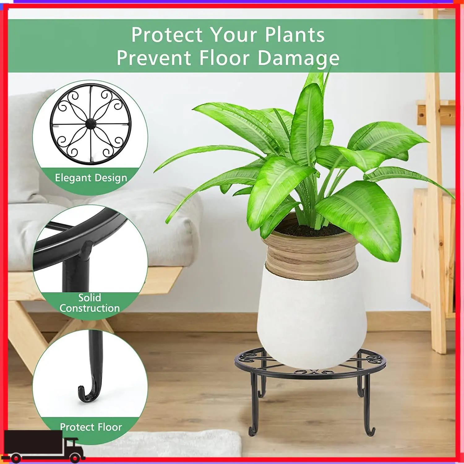 Premium 5 Pack Metal Plant Stand For Outdoor & Indoor Plants For Multiple Plants , Rustproof
Premium 5 Pack Metal Plant Stand For Outdoor & Indoor Plants For Multiple Plants , Rustproof