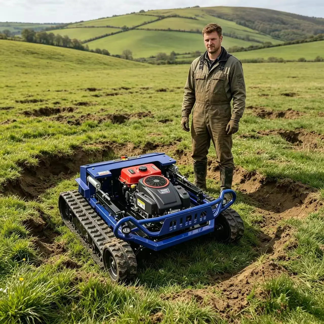 Robust Industrial-Grade RC Tracked Lawnmower 23HP Intelligent Slope Capability 60° 800mm Cutting Width Remote Control Lawn Mower
Robust Industrial-Grade RC Tracked Lawnmower 23HP Intelligent Slope Capability 60° 800mm Cutting Width Remote Control Lawn Mower