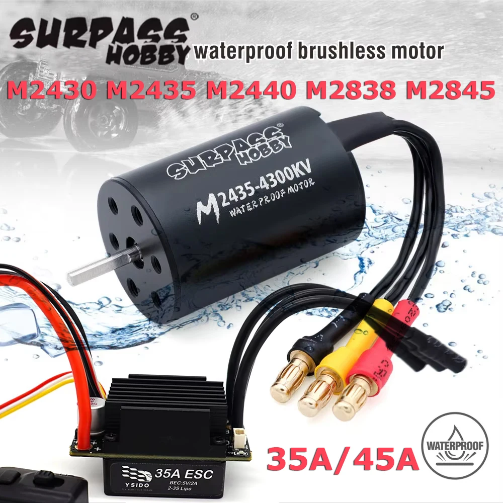 SURPASS HOBBY 2430 2435 2440 2838 2845 Бесщеточный двигатель 45A 35A ESC для Traxxas HSP Wltoys 1/12 1/16 1/18 RC Truck Monster Car
SURPASS HOBBY 2430 2435 2440 2838 2845 Бесщеточный двигатель 45A 35A ESC для Traxxas HSP Wltoys 1/12 1/16 1/18 RC Truck Monster Car