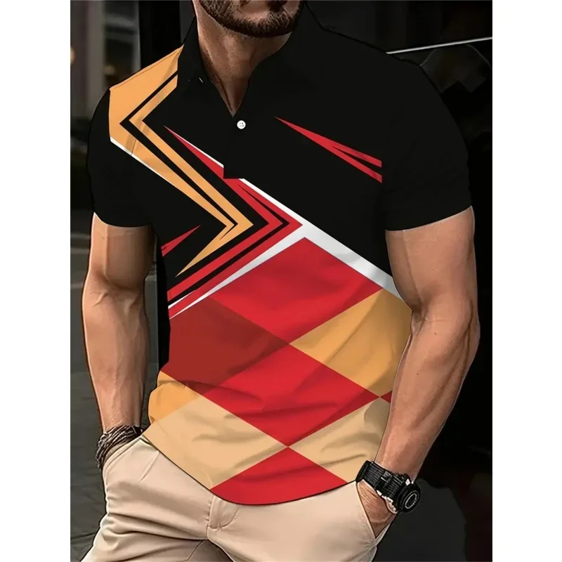 3D Printed Colorful Striped Polo Shirt For Men Geometric Color Block Pattern Men's Clothes Shirt Casual Lapel Short Sleeve Tops
3D Printed Colorful Striped Polo Shirt For Men Geometric Color Block Pattern Men's Clothes Shirt Casual Lapel Short Sleeve Tops