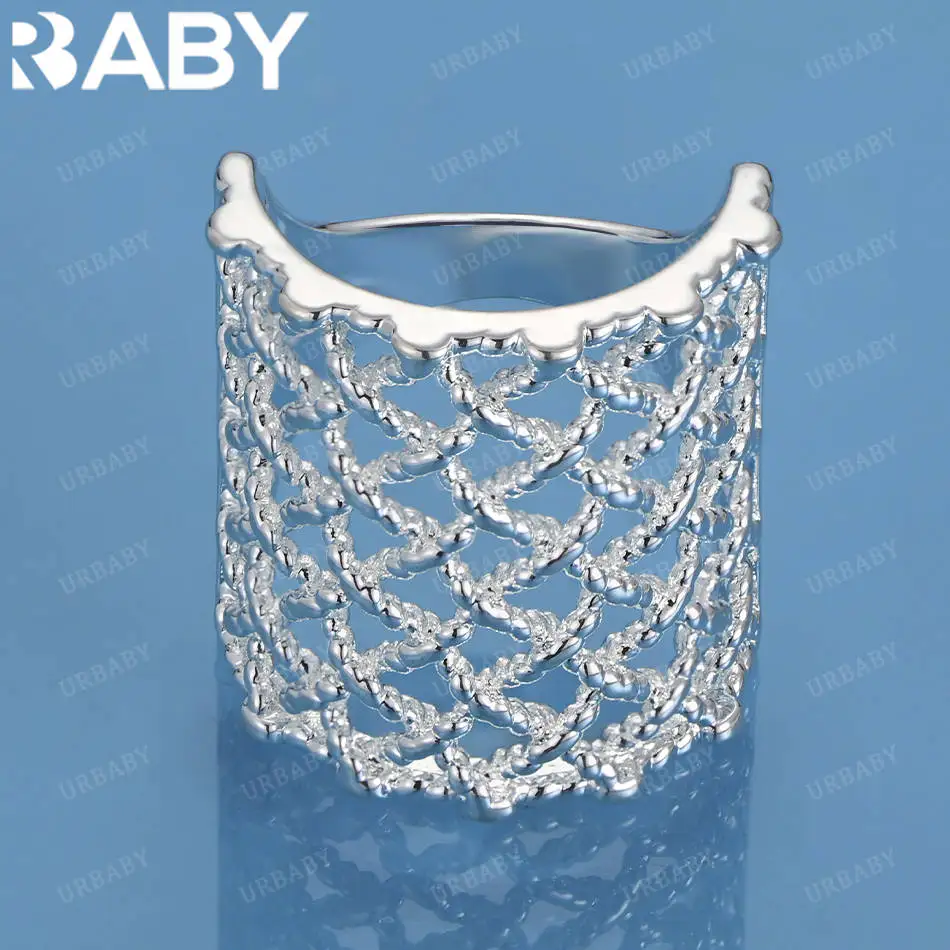URBABY 925 Sterling Silver Reticulated Ring For Women Men Fashion Jewelry Vintage Grace Charm Noble Party Birthday Gifts
URBABY 925 Sterling Silver Reticulated Ring For Women Men Fashion Jewelry Vintage Grace Charm Noble Party Birthday Gifts