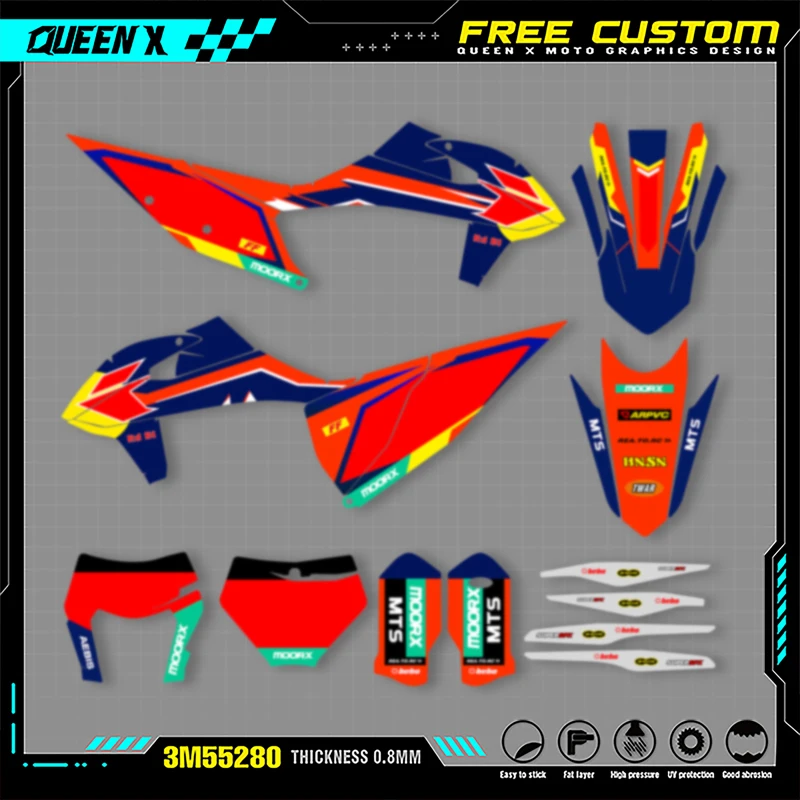 QUEEN X MOTO For KTM SX SXF 2019 2020 2021 2022 EXC XCW 2020 2021 2022 2023 Motorcycle Graphics Background Decal Stickers Kit
QUEEN X MOTO For KTM SX SXF 2019 2020 2021 2022 EXC XCW 2020 2021 2022 2023 Motorcycle Graphics Background Decal Stickers Kit