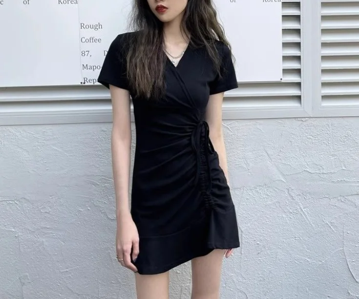 Women's Casual Dress 2025 Spring Summer Latest Pleated Ruffle Mini Dress with Cinched Waist and Slim Fit Hip Hugging Short Skirt
Women's Casual Dress 2025 Spring Summer Latest Pleated Ruffle Mini Dress with Cinched Waist and Slim Fit Hip Hugging Short Skirt