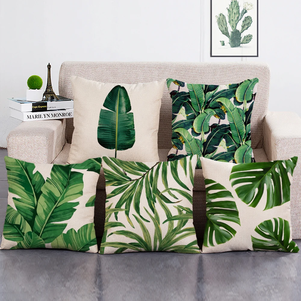 Tropical Leaves Print Cushion Cover Throw Pillow Cases Decorative Pillowcase for Home Outdoor Living
Tropical Leaves Print Cushion Cover Throw Pillow Cases Decorative Pillowcase for Home Outdoor Living