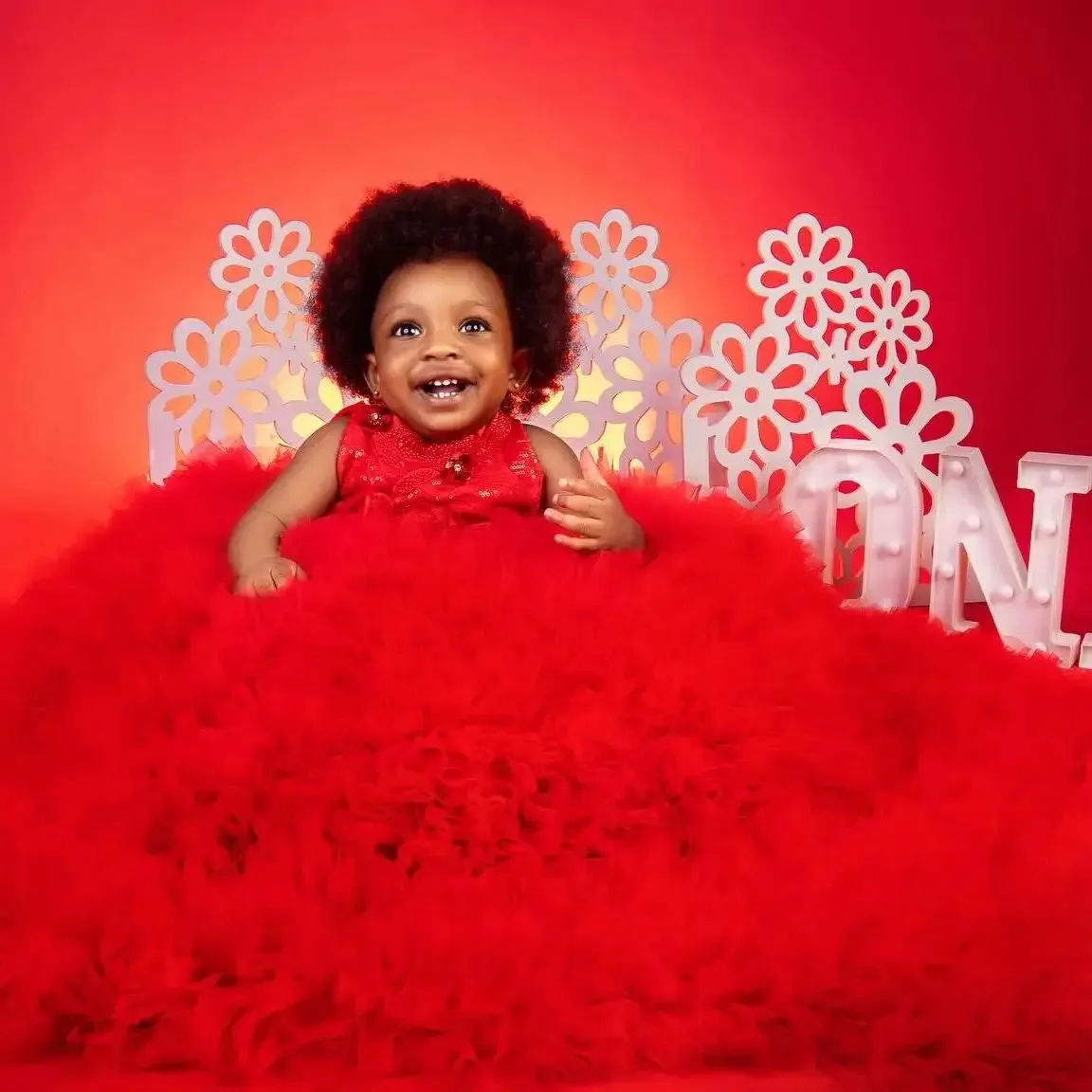 Customized Red Layered Fluffy Sleeveless Flower Girl Dress for Wedding Ruffles Princess Child First Birthday Party Dress
Customized Red Layered Fluffy Sleeveless Flower Girl Dress for Wedding Ruffles Princess Child First Birthday Party Dress