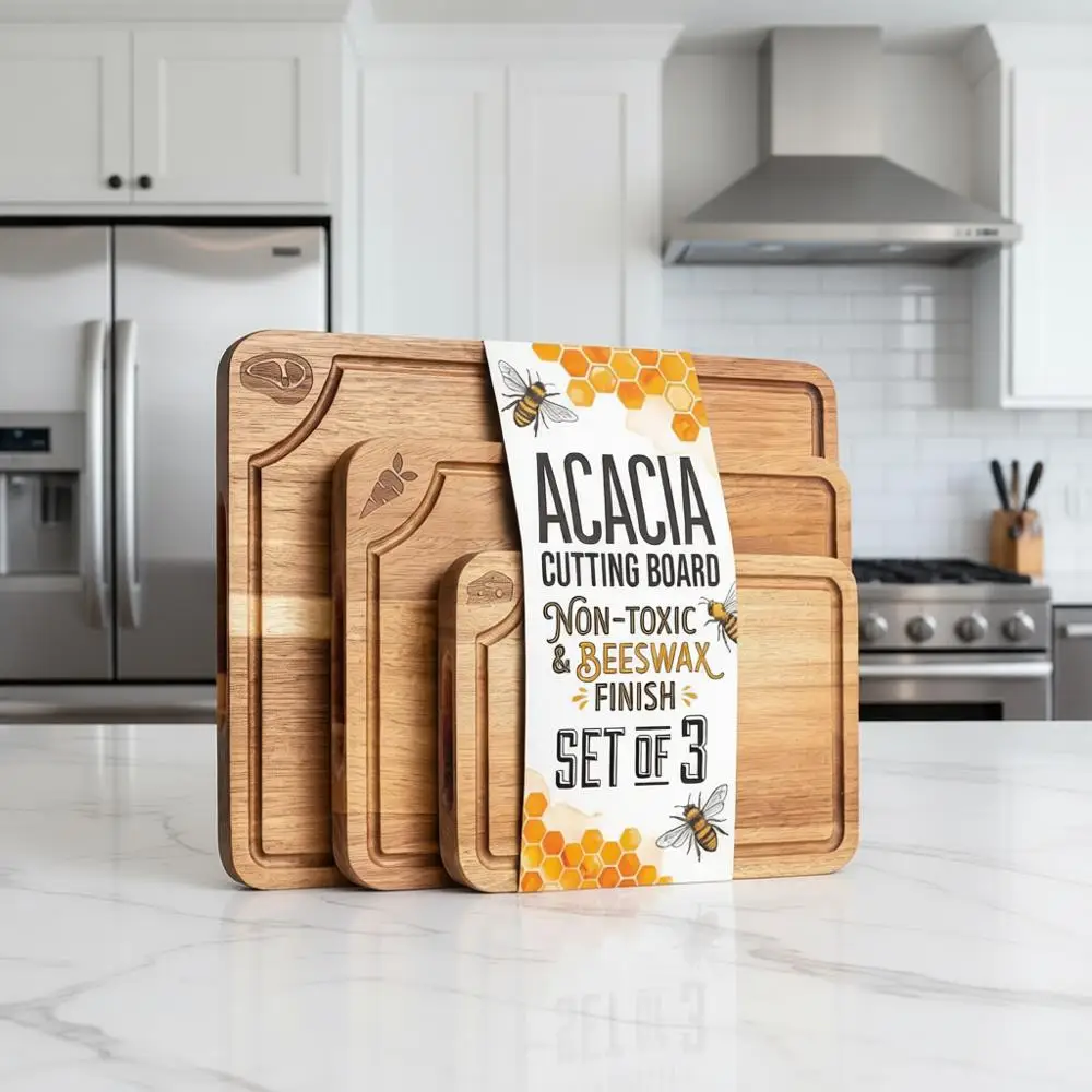 Набор разделочных досок из акации (3 шт.) – нетоксичные, прочные, с защитой от протекания сока, для использования на кухне
Набор разделочных досок из акации (3 шт.) – нетоксичные, прочные, с защитой от протекания сока, для использования на кухне