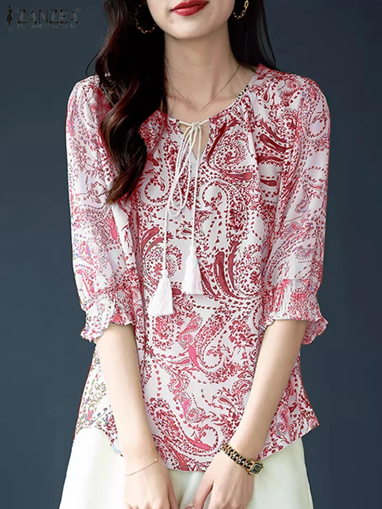 ZANZEA Women Half Sleeve Shirts 2025 Summer Floral Printed Blouse Fashion Holiday Casual Loose Blusas Bohemian Round Neck Tops
ZANZEA Women Half Sleeve Shirts 2025 Summer Floral Printed Blouse Fashion Holiday Casual Loose Blusas Bohemian Round Neck Tops