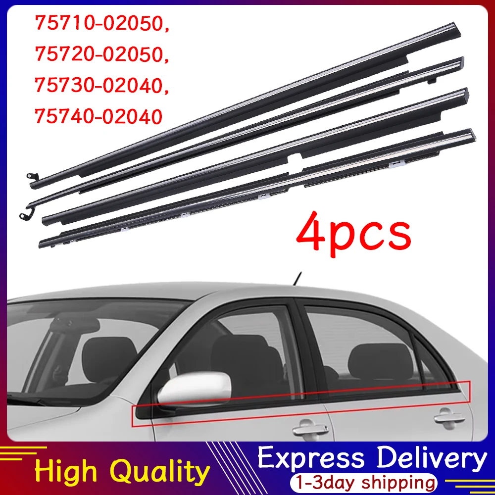 4 Pcs Car Outer Door Window Moulding Trim Weatherstrip Seal Belt Compatible with Toyota Vehicle 1997-2002 Corolla 75710-02050
4 Pcs Car Outer Door Window Moulding Trim Weatherstrip Seal Belt Compatible with Toyota Vehicle 1997-2002 Corolla 75710-02050