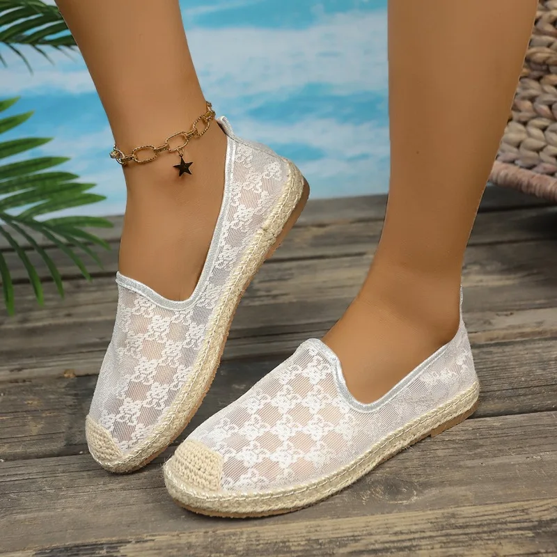 Large Size Single Shoe Women's 2025 Summer New Lace Mesh Hollowed Women's Flat Bottomed Shoes flat shoes women
Large Size Single Shoe Women's 2025 Summer New Lace Mesh Hollowed Women's Flat Bottomed Shoes flat shoes women