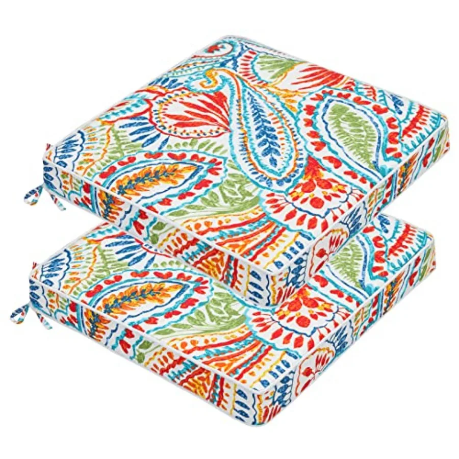 Outdoor Patio Chair Cushions 19x19 Inch Set of 2 - Waterproof Square Seat Cushions with Ties for Garden Furniture, Weather Resi
Outdoor Patio Chair Cushions 19x19 Inch Set of 2 - Waterproof Square Seat Cushions with Ties for Garden Furniture, Weather Resi