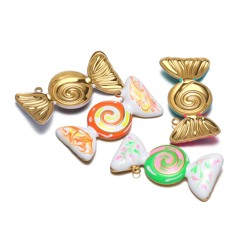 4Pcs Stainless Steel Enamel Candy Charms Colorful Necklace Pendants for DIY Kids Jewelry Making Girls Earrings Bracelet Material
4Pcs Stainless Steel Enamel Candy Charms Colorful Necklace Pendants for DIY Kids Jewelry Making Girls Earrings Bracelet Material