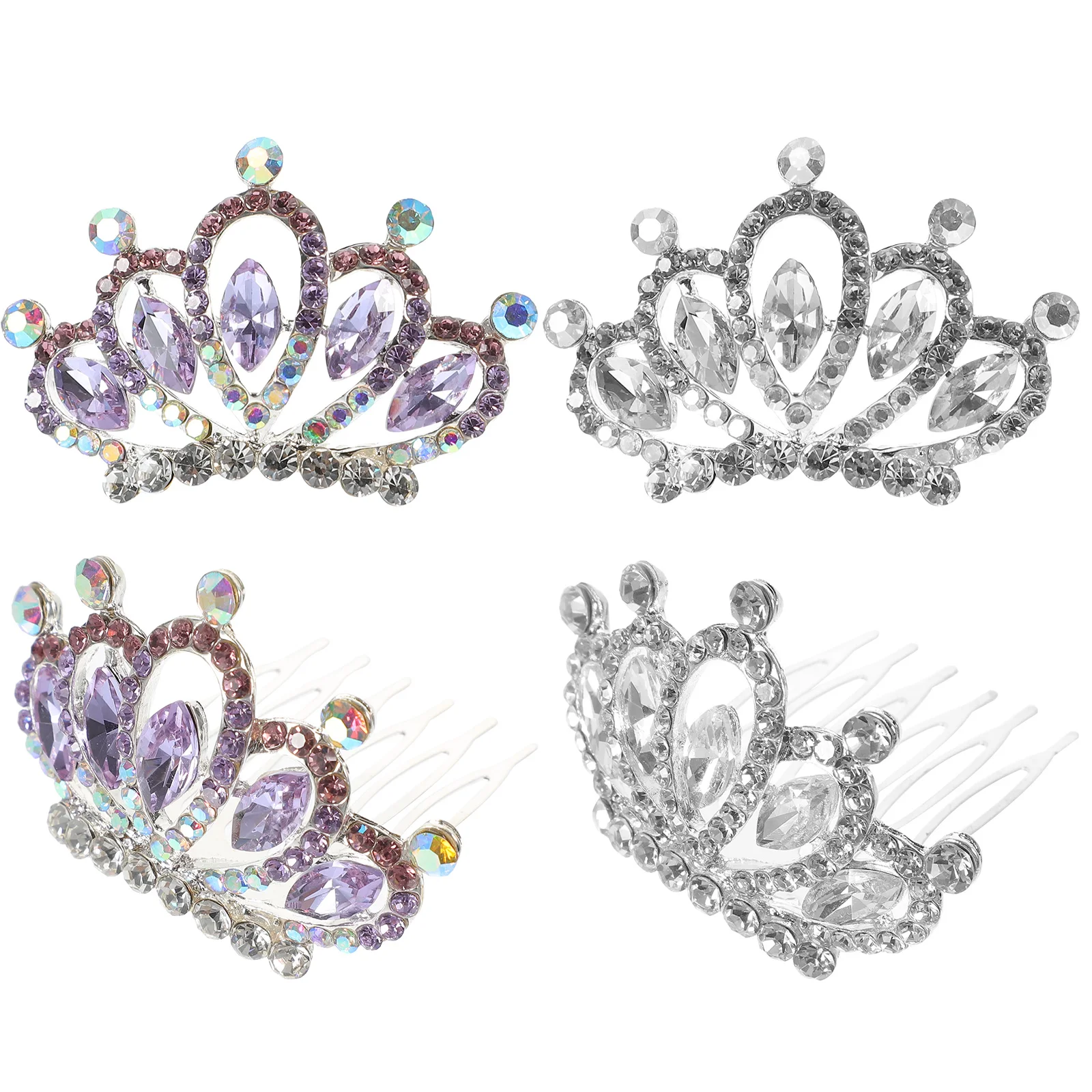 4pcs Crown Headpiece Rhinestone Hair Combs Mini Wedding Party Accessories White Bridesmaid Hairstyle Tools Elegant 
4pcs Crown Headpiece Rhinestone Hair Combs Mini Wedding Party Accessories White Bridesmaid Hairstyle Tools Elegant