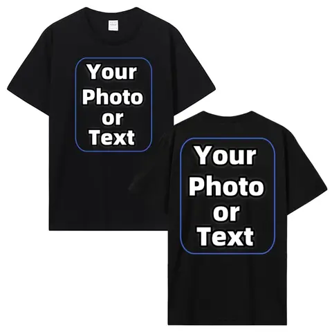 Customized Printed T Shirt Summer Gifts Tops Design Your Own Photo Or Logo T-shirt Custom Men's Tees Personalized Gift Tshirt