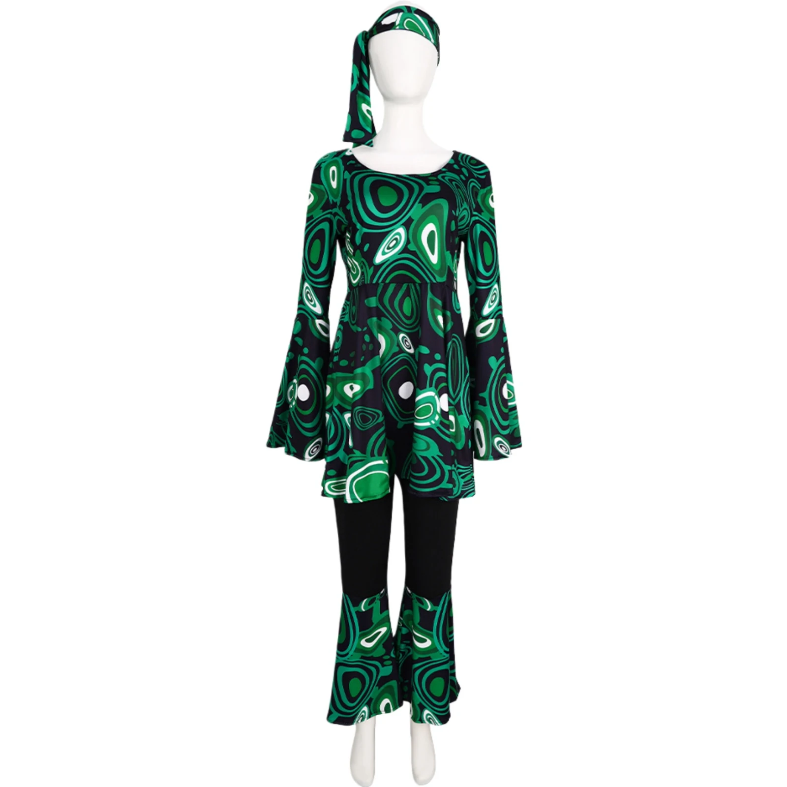 3pcs 70's Disco Hippie Costume For Women 80s Retro Cosplay Printed Disco Dress Up Costume Headband Outfit for Halloween Party
3pcs 70's Disco Hippie Costume For Women 80s Retro Cosplay Printed Disco Dress Up Costume Headband Outfit for Halloween Party