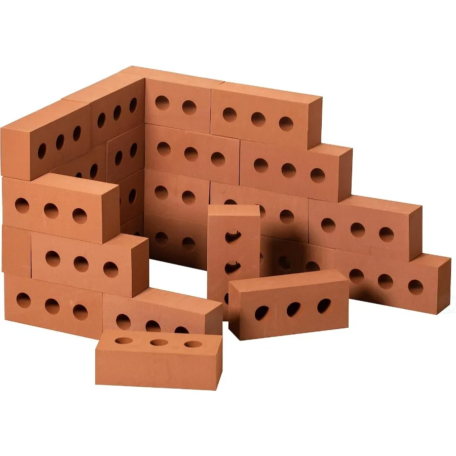 Набор из 25 красных кирпичных блоков-прямоугольников из пенопласта для строительства и творческих игр
Набор из 25 красных кирпичных блоков-прямоугольников из пенопласта для строительства и творческих игр