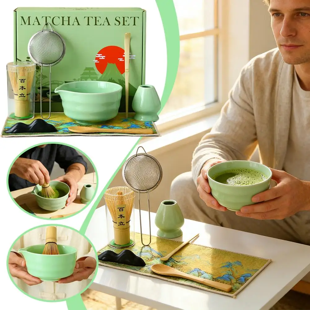 Handmade Matcha Bowl Set Japanese Style Whisk Stand Chasen Whisking Starter Kit Matcha Green Tea Preparation Set for Tea Lovers
Handmade Matcha Bowl Set Japanese Style Whisk Stand Chasen Whisking Starter Kit Matcha Green Tea Preparation Set for Tea Lovers