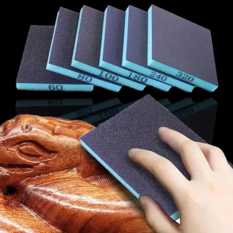 6Pcs Double-Sided Sanding Sponge, Wet Dry Sanding Blocks 60/80/100/180/240/320 Grit, Washable Sandpaper Sponge for Wood Metal
6Pcs Double-Sided Sanding Sponge, Wet Dry Sanding Blocks 60/80/100/180/240/320 Grit, Washable Sandpaper Sponge for Wood Metal