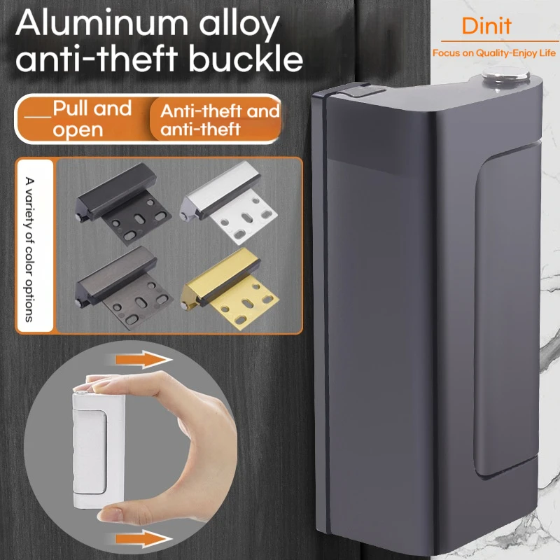 No Drill Aluminum Alloy Lock Latch - Heavy Duty Anti-Theft Security Clasp for Door/Window/Sliding Door, Quick Install & Durable
No Drill Aluminum Alloy Lock Latch - Heavy Duty Anti-Theft Security Clasp for Door/Window/Sliding Door, Quick Install & Durable