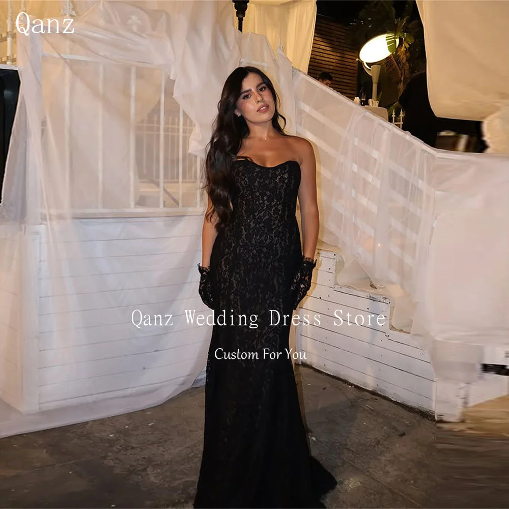 Qanz Elegant Black Evening Dresses Full Lace Appliques Party Dresses Woman Mermaid Women Corset Vestido De Festa Customized
Qanz Elegant Black Evening Dresses Full Lace Appliques Party Dresses Woman Mermaid Women Corset Vestido De Festa Customized