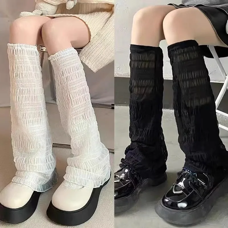 2025 Lolita Knee Socks Sunscreen Wide-leg Socks Long Tube Cover JK Y2K Legs Warmers Summer Black Hot Girl Japanese Calf Socks
2025 Lolita Knee Socks Sunscreen Wide-leg Socks Long Tube Cover JK Y2K Legs Warmers Summer Black Hot Girl Japanese Calf Socks