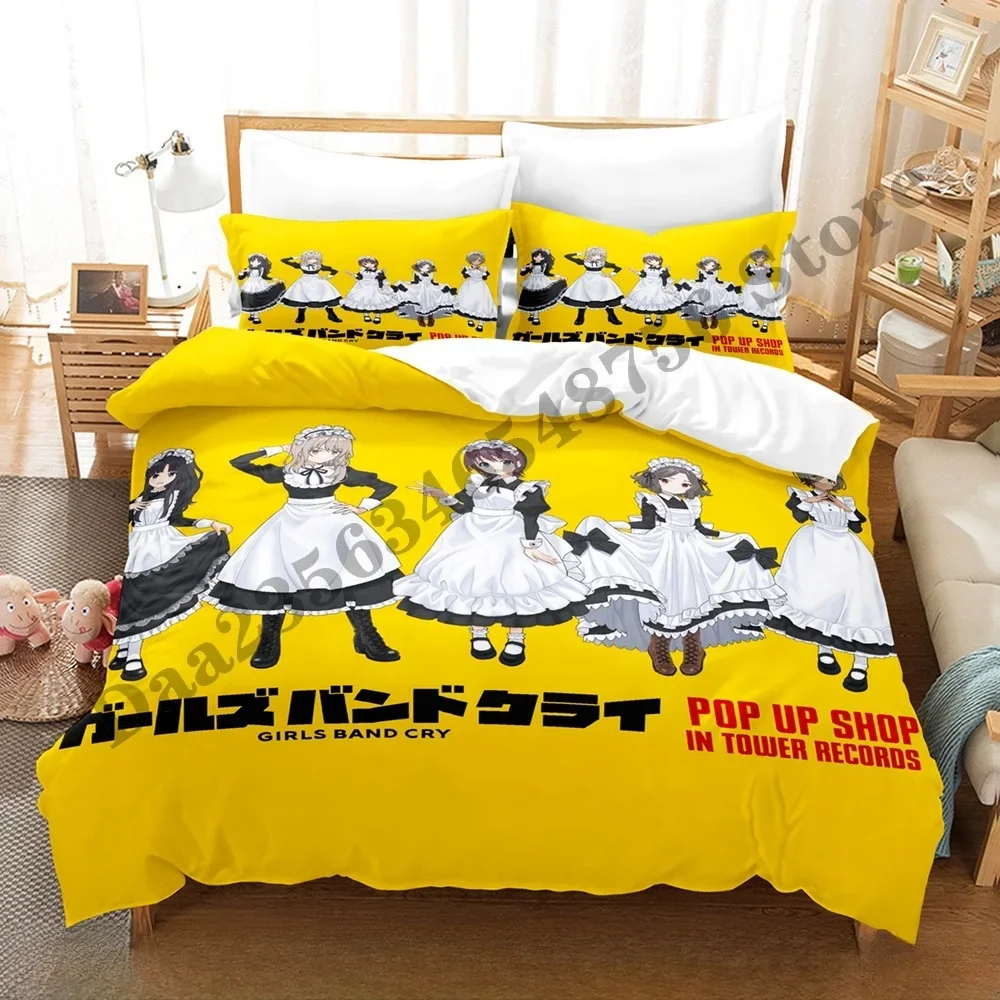 New 3D Anime Bed Sheet Set Girls Band Cry Bedding Set Single Twin Full Queen King Size Bed Set Adult Kid Bedroom Duvetcover Sets
New 3D Anime Bed Sheet Set Girls Band Cry Bedding Set Single Twin Full Queen King Size Bed Set Adult Kid Bedroom Duvetcover Sets