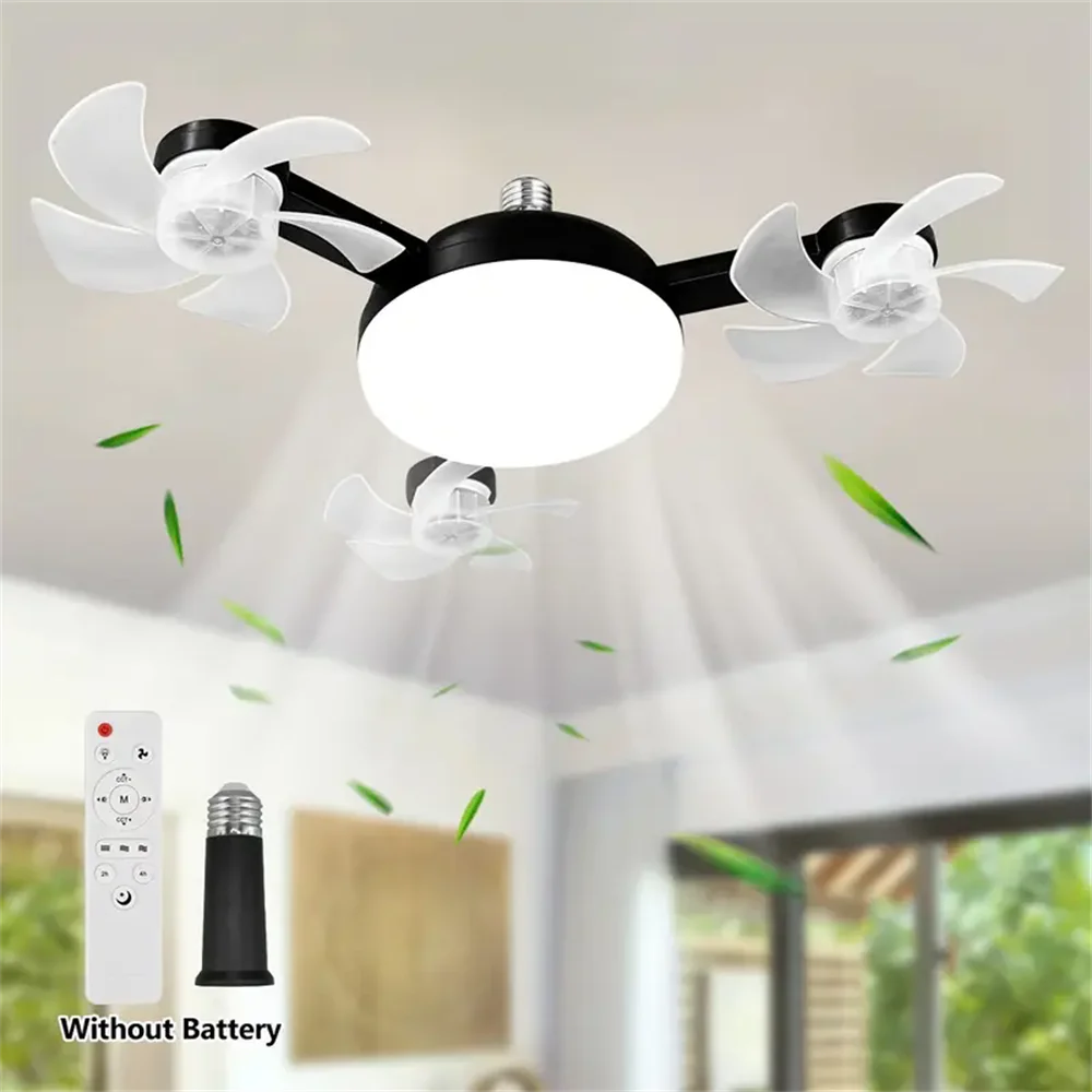LED Smart Ceiling Fan with Remote Control E26/27 Bedroom Living Room Socket Fan Light 3 Speeds Kitchen Room Dimmable LED Lights
LED Smart Ceiling Fan with Remote Control E26/27 Bedroom Living Room Socket Fan Light 3 Speeds Kitchen Room Dimmable LED Lights