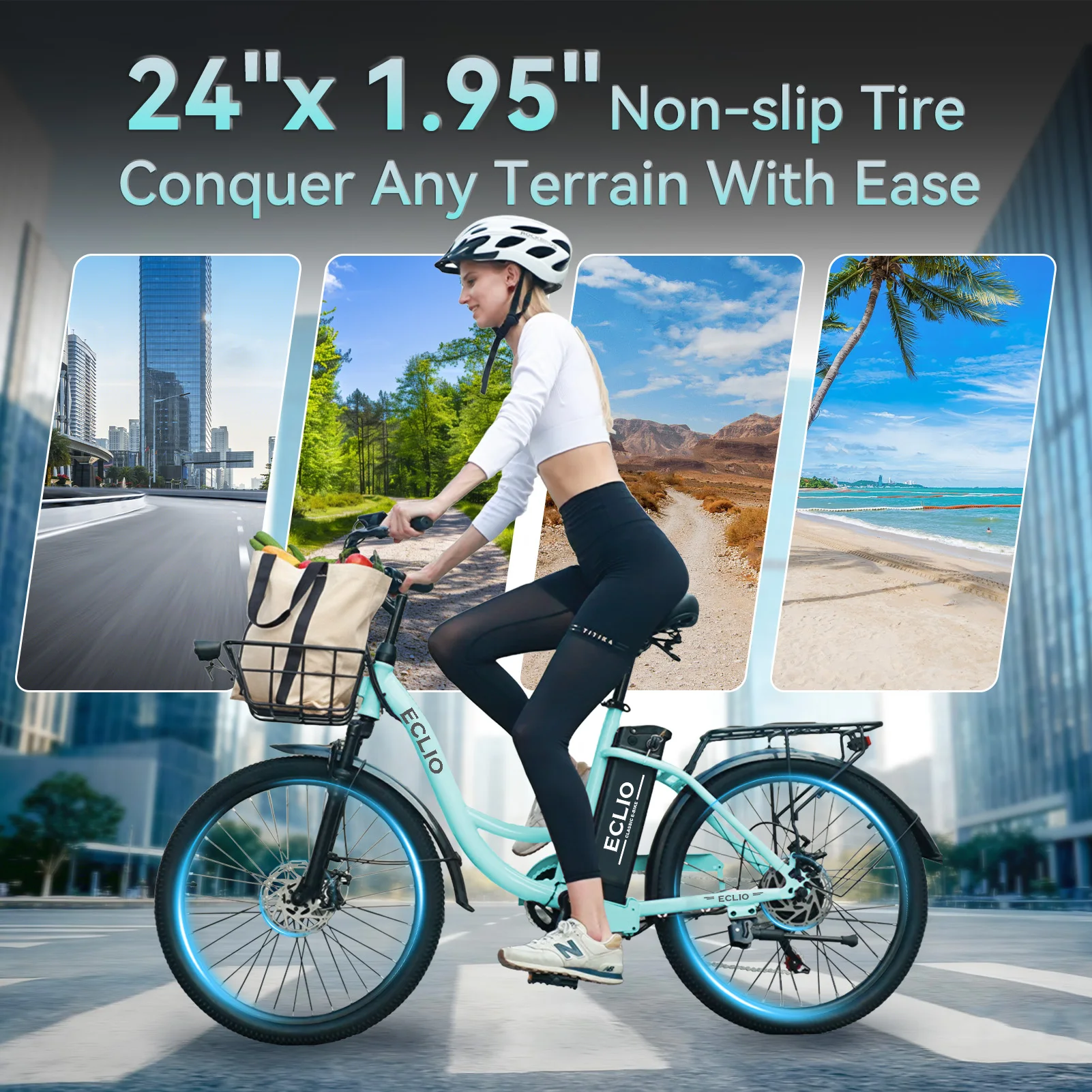 24'' Electric Bike for Adults, Peak 1000W Motor 28MPH, 624WH Battery 75Miles, Step Through City Cruiser Ebike, Commuter E Bike
24'' Electric Bike for Adults, Peak 1000W Motor 28MPH, 624WH Battery 75Miles, Step Through City Cruiser Ebike, Commuter E Bike