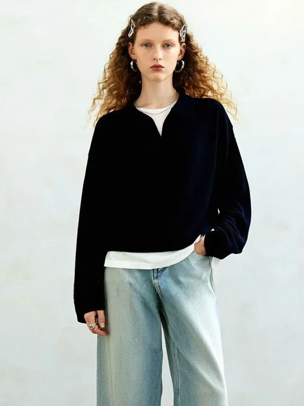 Женский вязаный свитер ZhuoZhi Lazy Design с воротником и длинными рукавами, удобный, новинка весенней коллекции, повседневный, свободного кроя, топ
Женский вязаный свитер ZhuoZhi Lazy Design с воротником и длинными рукавами, удобный, новинка весенней коллекции, повседневный, свободного кроя, топ