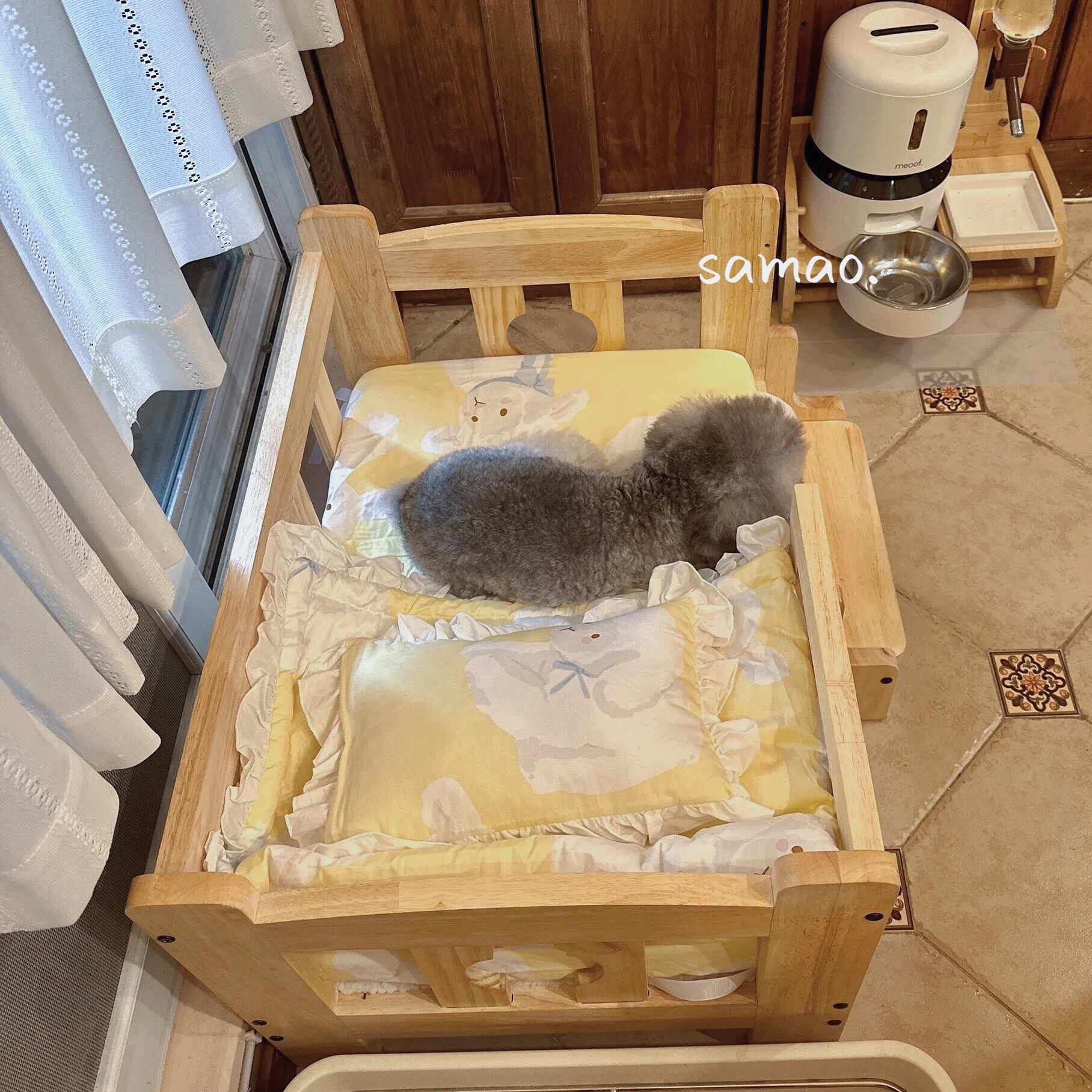 Кровать для домашних животных из массива дерева — приподнятый домик для собак и кошек с моющимся чехлом, ящик в стиле принцессы для маленьких и средних собак, всесезонное использование
Кровать для домашних животных из массива дерева — приподнятый домик для собак и кошек с моющимся чехлом, ящик в стиле принцессы для маленьких и средних собак, всесезонное использование