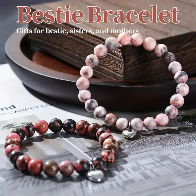 Chinese Style Lucky Blessing 8mm Pink Zebra Black Line Stone Beaded Bracelet Handmade Love Heart Pendant Good Luck Wealth Attrac
Chinese Style Lucky Blessing 8mm Pink Zebra Black Line Stone Beaded Bracelet Handmade Love Heart Pendant Good Luck Wealth Attrac