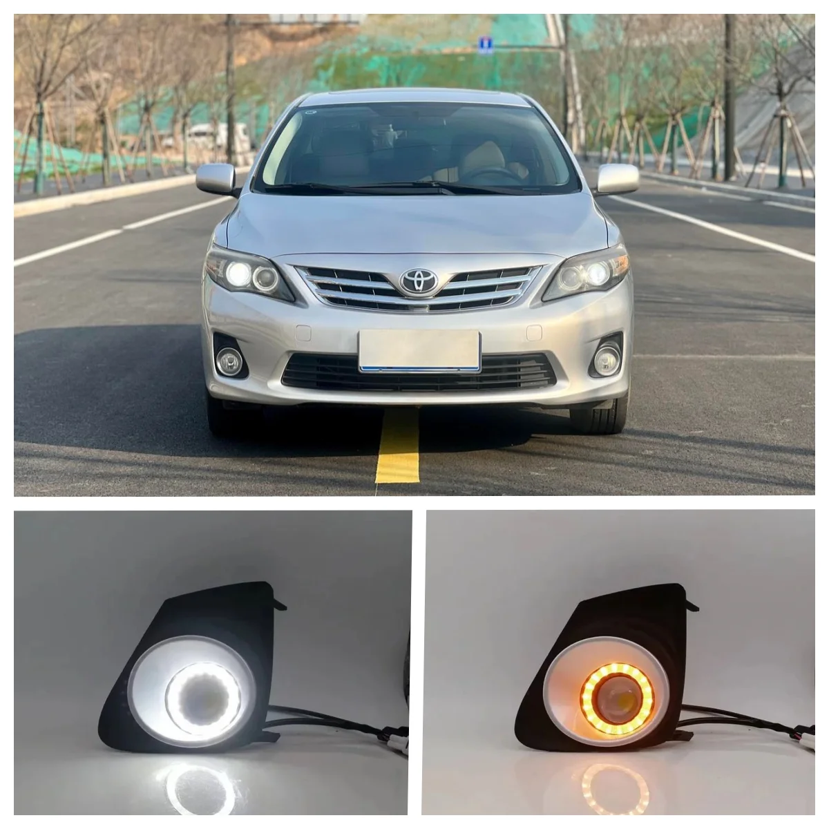 LED Fog Lights Assembly For Toyota Corolla 2011 2012 2013 Dual Colors Angel Eye Daytime Running Lights Fog Lamp Accessories Kits
LED Fog Lights Assembly For Toyota Corolla 2011 2012 2013 Dual Colors Angel Eye Daytime Running Lights Fog Lamp Accessories Kits