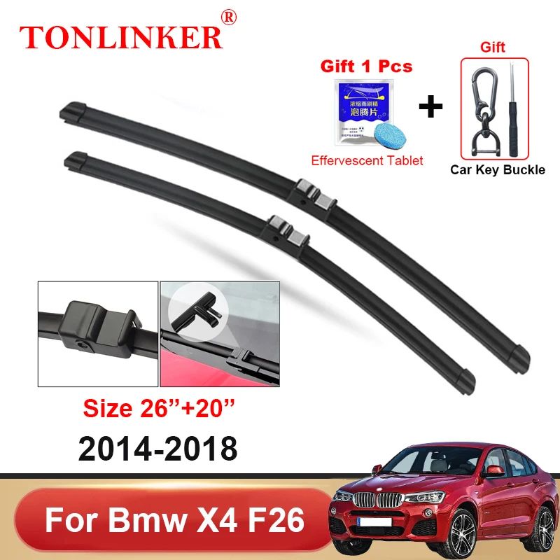 TONLINKER Car Wiper Blades For Bmw X4 F26 2014 2015 2016 2017 2018 Car Accessories Front Windscreen Wiper Blade Brushes Cutter
TONLINKER Car Wiper Blades For Bmw X4 F26 2014 2015 2016 2017 2018 Car Accessories Front Windscreen Wiper Blade Brushes Cutter