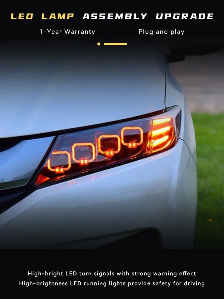 Автомобильные фары для Honda City 2015-2019, светодиодные фары DRL в сборе, модифицированные бифокальные 4 линзы DRL, динамические сигнальные лампы, Аксессуары для инструментов
Автомобильные фары для Honda City 2015-2019, светодиодные фары DRL в сборе, модифицированные бифокальные 4 линзы DRL, динамические сигнальные лампы, Аксессуары для инструментов